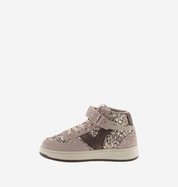 Ténis de Cano Alto com Glitter