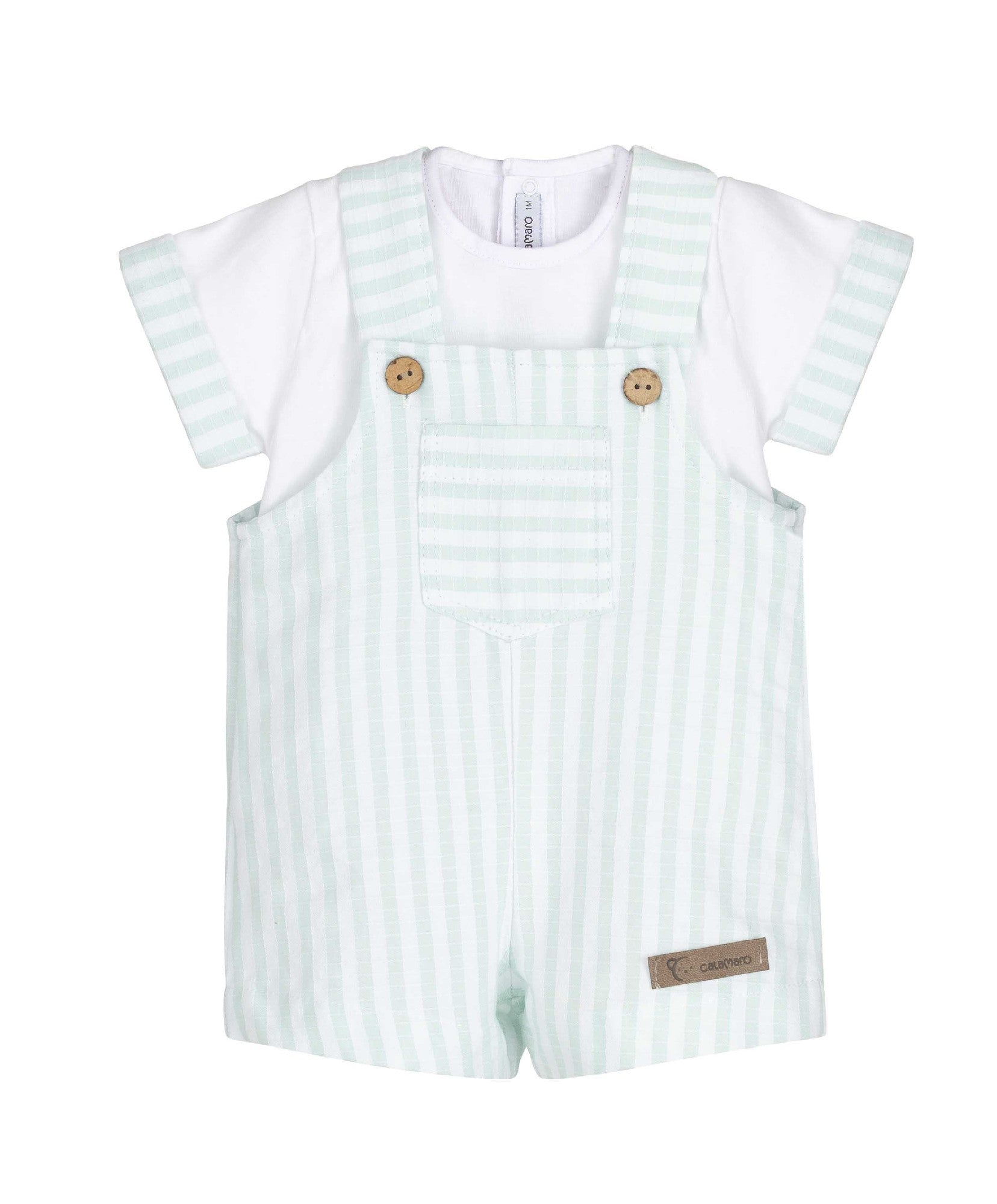 Conjunto calção jardineira e t-shirt V BUNDI