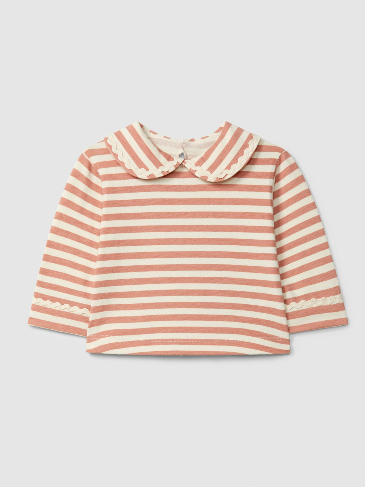 Longsleeve de riscas com detalhe de espiguilha