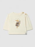 Longsleeve com estampado e aplicação de tecido