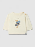 Longsleeve com estampado e aplicação de tecido