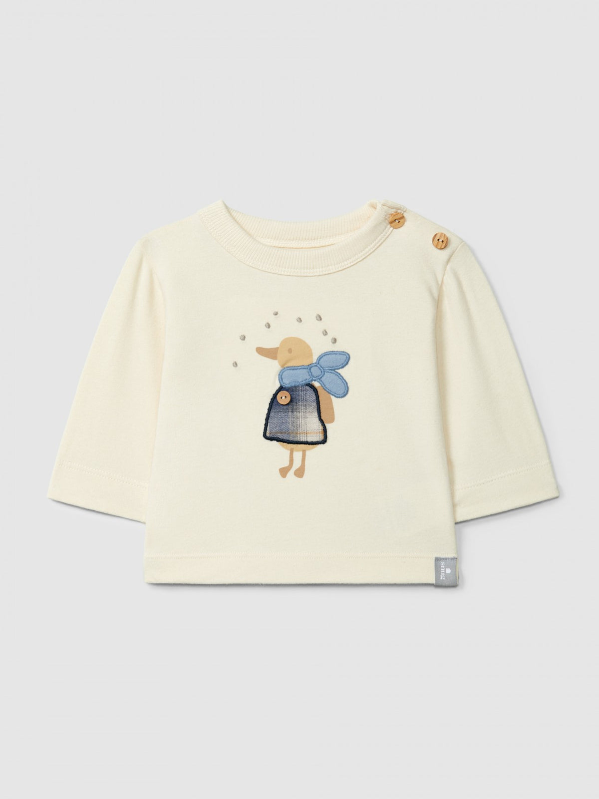 Longsleeve com estampado e aplicação de tecido