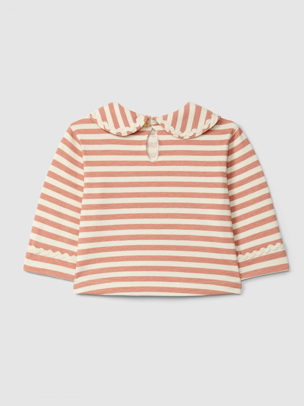 Longsleeve de riscas com detalhe de espiguilha