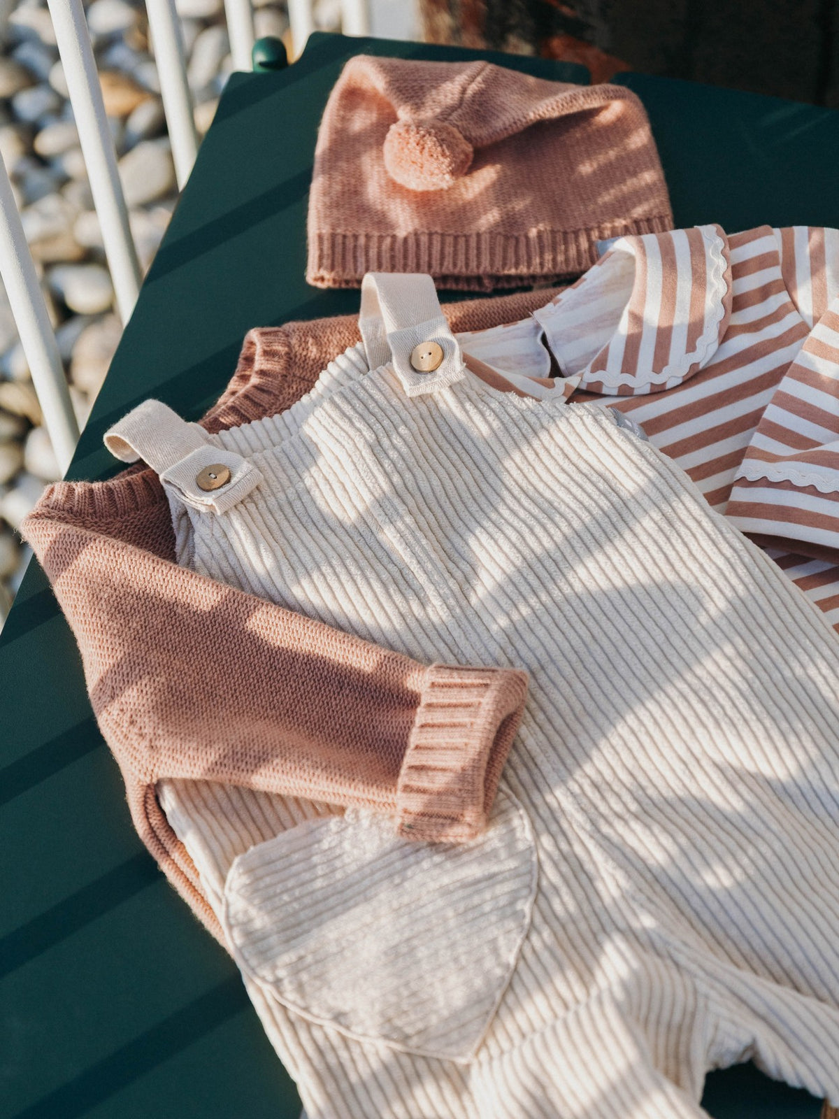 Longsleeve de riscas com detalhe de espiguilha