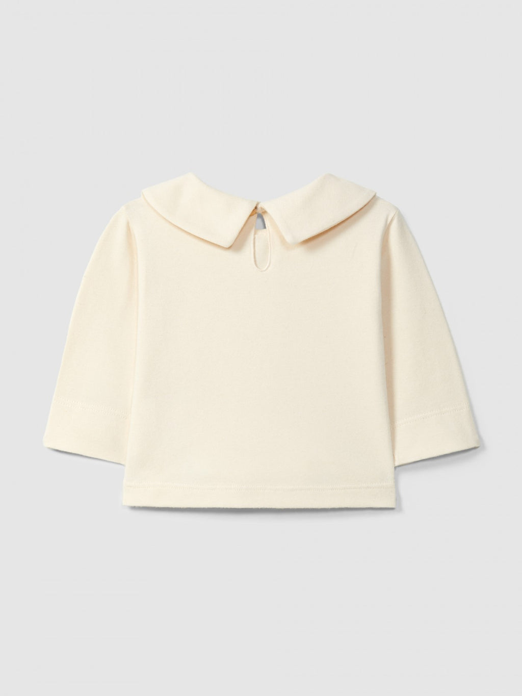 Longsleeve com gola flores bordadas