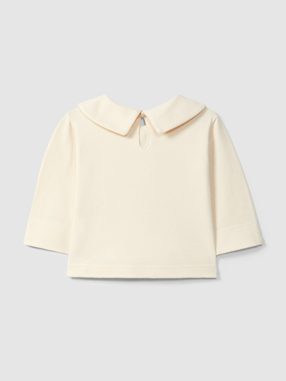 Longsleeve com gola flores bordadas