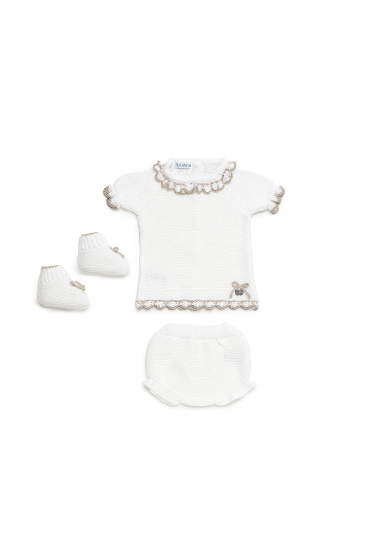 Conjunto de malha combinado com botas