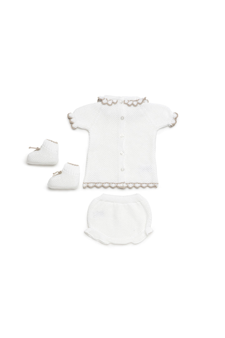 Conjunto de malha combinado com botas