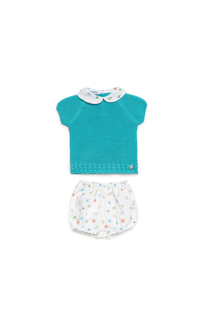 Conjunto com estampa marinha