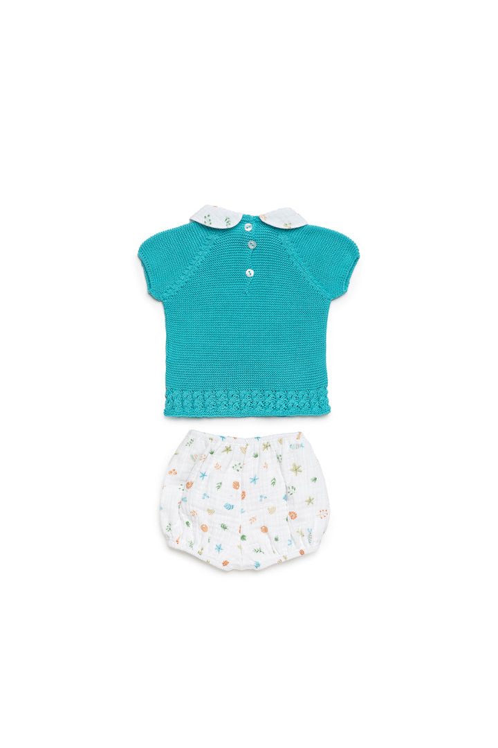 Conjunto com estampa marinha