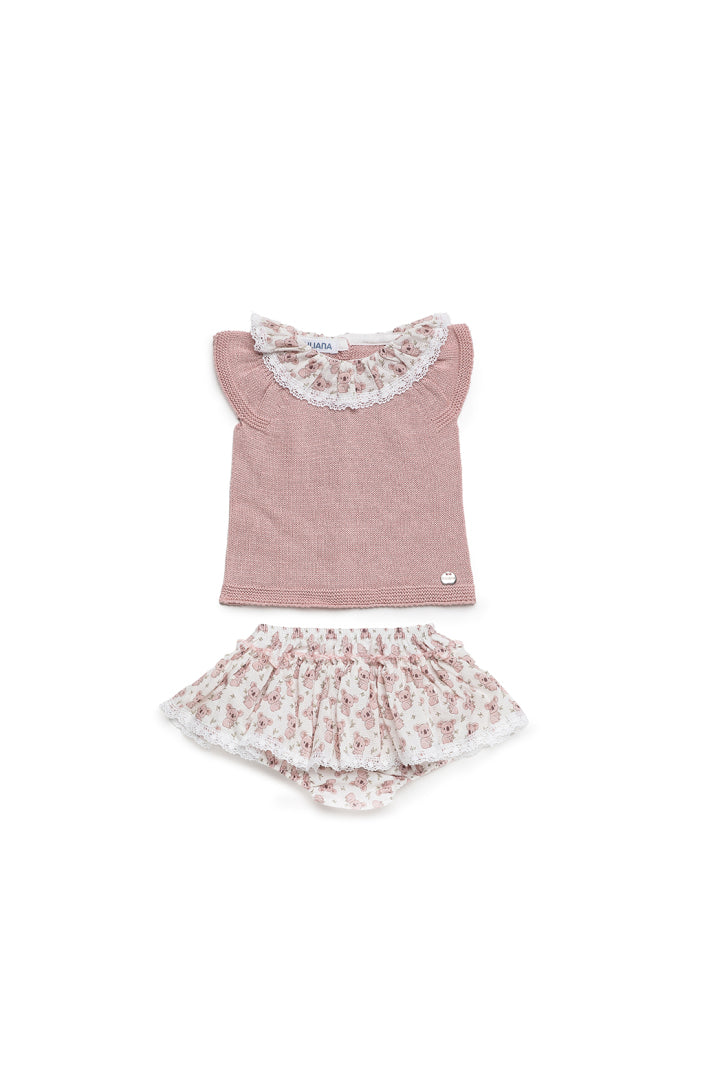 Conjunto de cuecas com folho e estampa de coalas