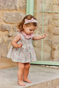 Vestido de bebé com cuecas em chiffon floral
