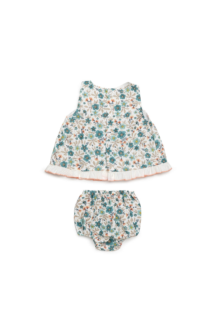 Macacão para Bebé com Cuecas em Tecido Floral