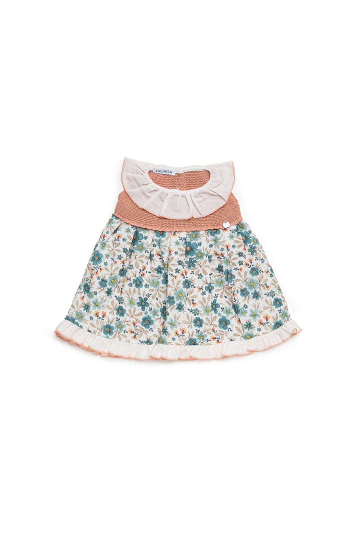 VESTIDO CORPORAL DE TRICÔ FLORAL