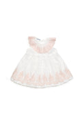Vestido de Renda Cintada com Detalhe de Folho