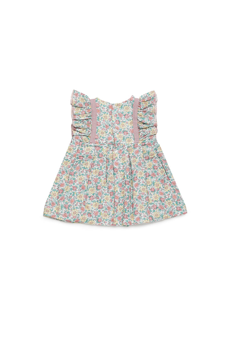 Vestido Floral com Cintura Ajustada