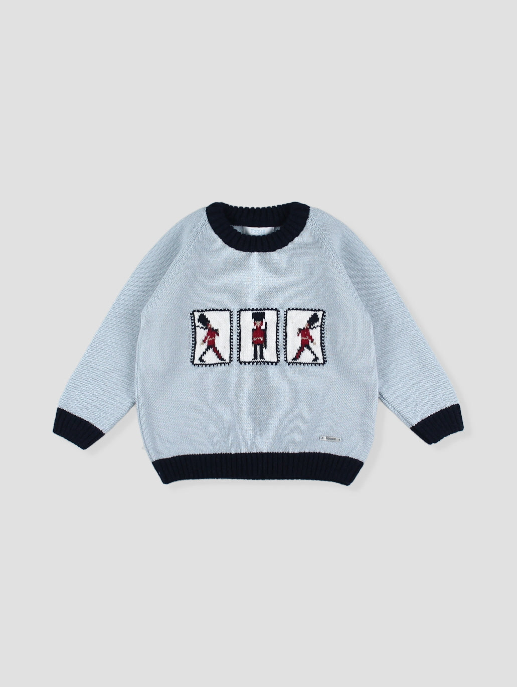 Camisola de Malha Bicolor com Motivo