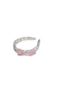 Bandolete de cabelo floral com laço