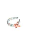 Bandolete de cabelo floral com laço