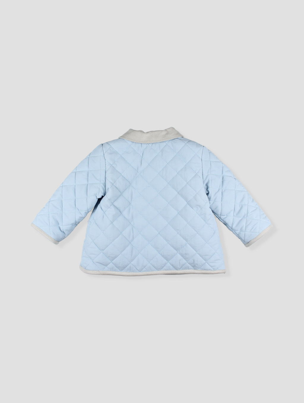 Casaco Acolchoado Azul-Claro com Bolsos