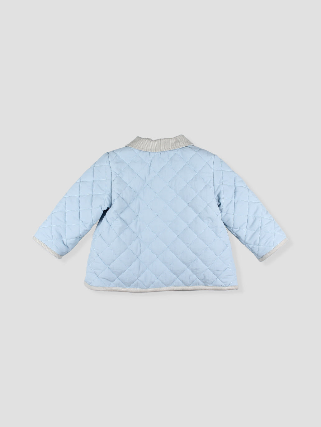 Casaco Acolchoado Azul-Claro com Bolsos