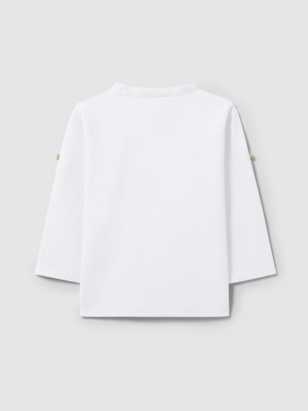 Camisa gola mao lisa
