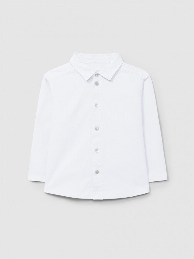 Camisa de linho lisa