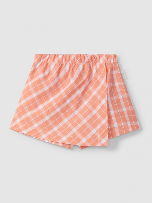 Saia-calções xadrez