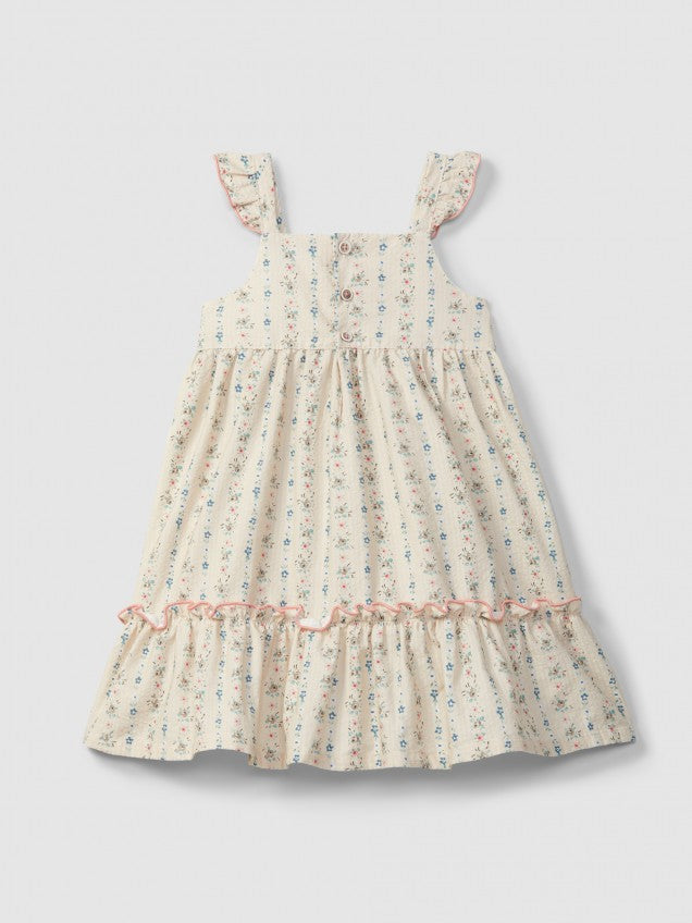 Vestido seersucker estampado floral