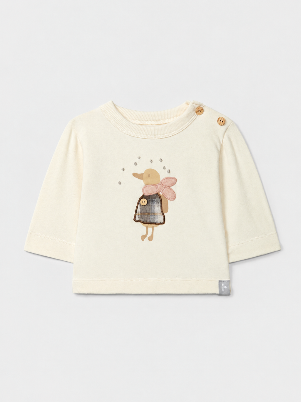 Longsleeve com estampado e aplicação de tecido