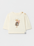 Longsleeve com estampado e aplicação de tecido