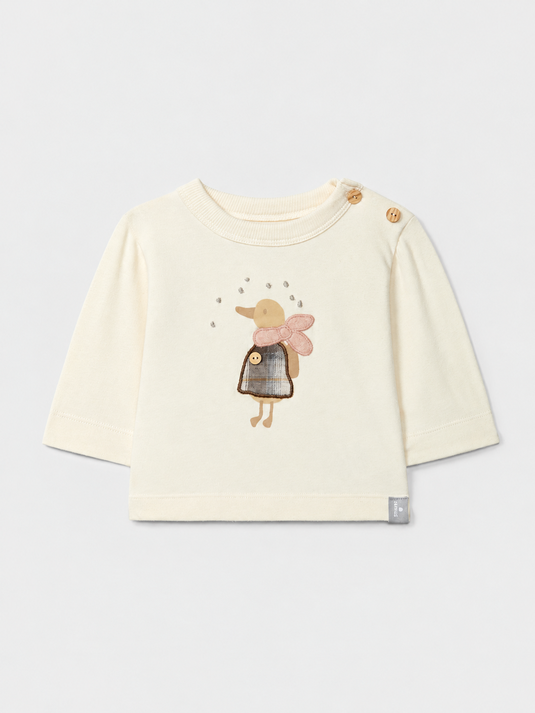 Longsleeve com estampado e aplicação de tecido